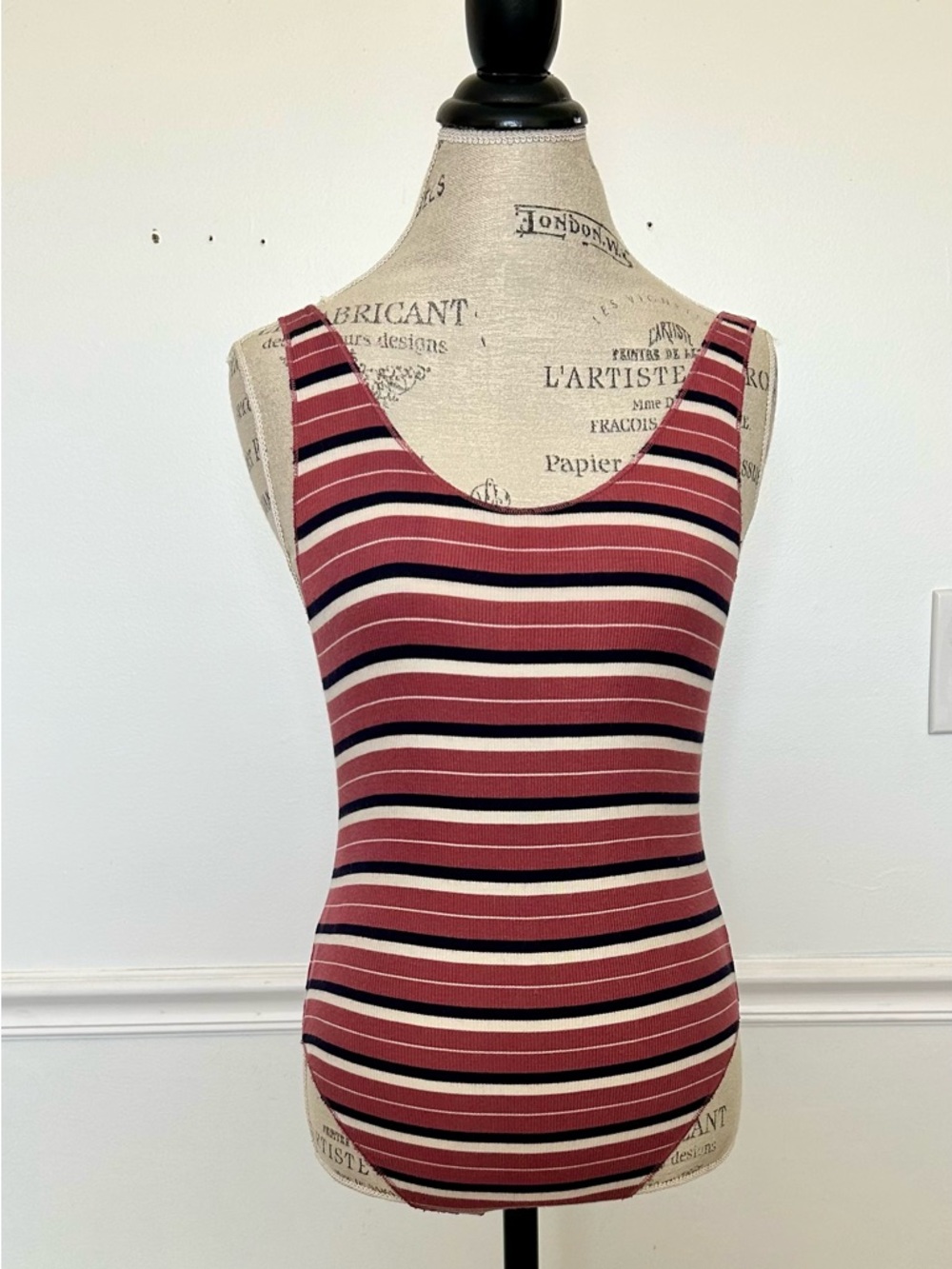 Intimately Free People Ride or Die Striped Tank Bodysuit